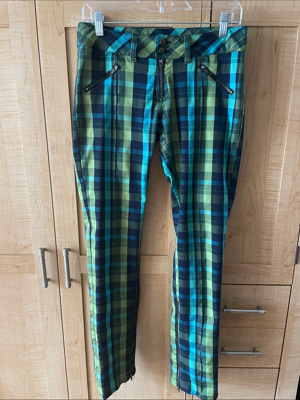 Vintage Wet Seal Blue & Green Plaid Chinos